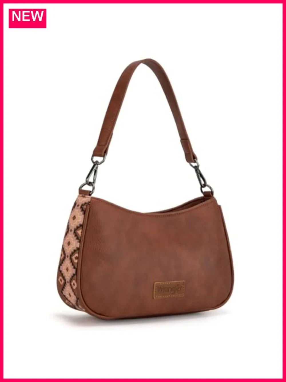 Faux Leather Aztec Hobo Shoulder Bag Crossbody with Detachable Strap